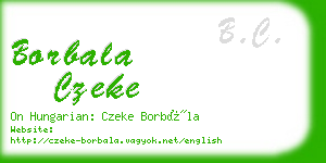 borbala czeke business card